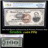 Image 1 : PCGS 1890 $100 Bureau of Engraving & Printing Treasury Note Graded cu64 PPQ By PCGS