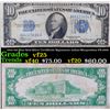 1934 $10 Blue Seal Silver Certificate Signatures Julian/Morgenthau FR-2005 Grades vf+