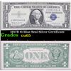 1957B $1 Blue Seal Silver Certificate Grades Gem CU