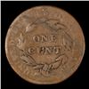 Image 3 : 1839 Booby Head Coronet Head Large Cent 1c Grades g, good