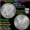 ***Auction Highlight*** 1892-cc Morgan Dollar $1 Graded ms62 pl By SEGS (fc)
