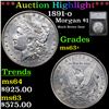 ***Auction Highlight*** 1891-o Morgan Dollar $1 Graded ms63+ By SEGS