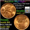 ***Auction Highlight*** 1930-P Lincoln Cent Near TOP POP! 1c Graded ms67+ rd By SEGS
