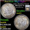 ***Auction Highlight*** 1880-o Rainbow Toned Morgan Dollar $1 Graded ms63+ By SEGS