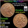 ***Auction Highlight*** 1803 Sm Date Lg Frac Draped Bust Large Cent 1c Graded xf40 details By SEGS