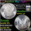 ***Auction Highlight*** 1880/79-cc Rev '78 Morgan Dollar NEar TOP POP! $1 Graded ms65+ pl By SEGS