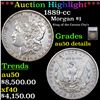 ***Auction Highlight*** 1889-cc Morgan Dollar $1 Graded au50 details By SEGS (fc)