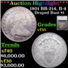 ***Auction Highlight*** 1801 Draped Bust Dollar BB-214, B-4 $1 Graded vf35 By SEGS