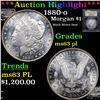 Image 1 : ***Auction Highlight*** 1880-o Morgan Dollar $1 Graded Select Unc PL By USCG
