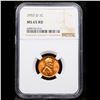 Image 2 : NGC 1957-d Lincoln Cent 1c Graded ms65 rd By NGC