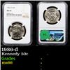 Image 1 : NGC 1986-d Kennedy Half Dollar 50c Graded ms66 By NGC