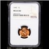 Image 2 : NGC 1965-p Lincoln Cent 1c Graded ms65 rd By NGC