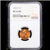 Image 2 : NGC 1969-d Lincoln Cent 1c Graded ms65 rd By NGC