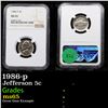 Image 1 : NGC 1986-p Jefferson Nickel 5c Graded ms65 By NGC