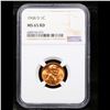 Image 2 : NGC 1968-d Lincoln Cent 1c Graded ms65 rd By NGC
