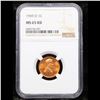 Image 2 : NGC 1969-d Lincoln Cent 1c Graded ms65 rd By NGC