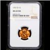 Image 2 : NGC 1957-d Lincoln Cent 1c Graded ms65 rd By NGC