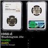 Image 1 : NGC 1986-d Washington Quarter 25c Graded ms65 By NGC