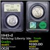 Image 1 : PCGS 1945-d Walking Liberty Half Dollar 50c Graded ms65 By PCGS