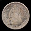 Image 2 : 1871 Love Token On Seated Liberty 1/2 10c Seated Liberty Half Dime 1/2 10c Grades ng