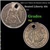 Image 1 : 1884 Love Token On Seated Liberty 10c Seated Liberty Dime 10c Grades ng