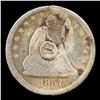 Image 2 : 1857 Love Token On Seated Liberty 25c Seated Liberty Quarter 25c Grades ng