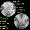 Image 1 : 1881-s Morgan Dollar $1 Grades Choice+ Unc