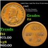 Image 1 : (1863) Now And For Ever Civil War Token F-135/441a 1c Grades f, fine