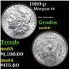 Image 1 : 1890-p Morgan Dollar $1 Grades Choice+ Unc