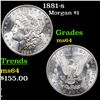 Image 1 : 1881-s Morgan Dollar $1 Grades Choice Unc