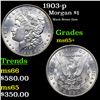 Image 1 : 1903-p Morgan Dollar $1 Grades GEM+ Unc