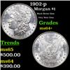Image 1 : 1902-p Morgan Dollar $1 Grades Choice+ Unc