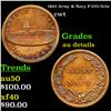 Image 1 : 1863 Army & Navy Civil War Token F-233/312a 1c Grades AU Details