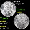 Image 1 : 1884-o Morgan Dollar $1 Grades GEM+ Unc