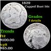 1829 Capped Bust Half Dollar 50c Grades f details