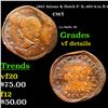 Image 1 : 1863 Adams & Hatch Civil War Token F- IL-495-A-1a R-4 1c Grades vf details