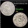 Image 1 : 1884 Love Token On Seated Liberty 10c Seated Liberty Dime 10c Grades ng