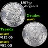 Image 1 : 1897-p Morgan Dollar $1 Grades Select Unc