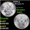 Image 1 : 1888-p Morgan Dollar $1 Grades Choice+ Unc