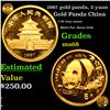 1987 gold panda, 5 yuan Grades GEM+++ Unc