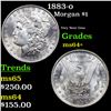 Image 1 : 1883-o Morgan Dollar $1 Grades Choice+ Unc