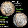 Image 1 : 1887-p Morgan Dollar $1 Grades Choice+ Unc