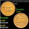 1863 Army & Navy Civil War Token F-168/311a 1c Grades Choice AU