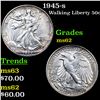 Image 1 : 1945-s Walking Liberty Half Dollar 50c Grades Select Unc