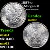 Image 1 : 1887-o Morgan Dollar $1 Grades Select+ Unc