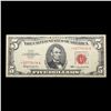 Image 2 : **Star Note** 1963 $5 Red seal United States Note Grades vf+