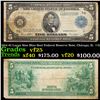 1914 $5 Large Size Blue Seal Federal Reserve Note, Chicago, IL  7-G Grades vf+