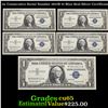 Image 1 : 5x Consecutive Serial Number 1957B $1 Blue Seal Silver Certificate  Grades Gem CU