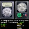 Image 1 : 2000-p Library of Congress Modern Commem Dollar $1 Graded ms70, Perfection By USCG