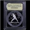 Image 2 : Proof 1992-S Olympic Modern Commem Dollar $1 Graded GEM++ Proof Deep Cameo By USCG